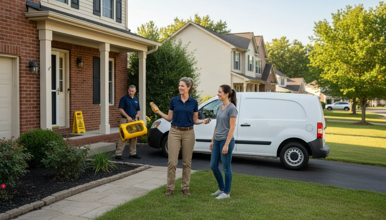Residential water damage restoration in Toomsuba, MS